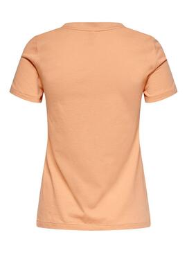 T-Shirt Only Lala Life Naranja para Mulher