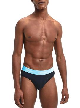 Cuecas Calvin Klein Hip Brief Azul Marinho Homem