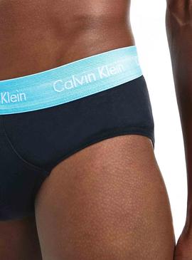 Cuecas Calvin Klein Hip Brief Azul Marinho Homem