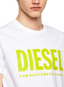 T-Shirt Diesel T-DIEGO-LOGO Branco para Homem