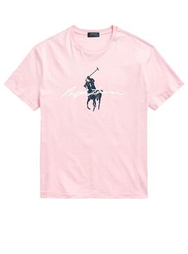 T-Shirt Polo Ralph Lauren Rosa para Homem