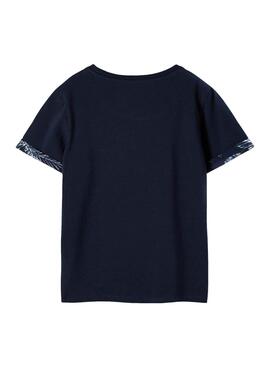 T-Shirt Name It Fangem Azul Marinho para Menino