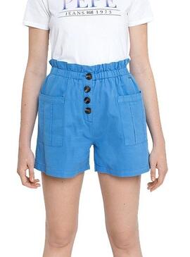Short Pepe Jeans Nell Azul Claro para Mulher