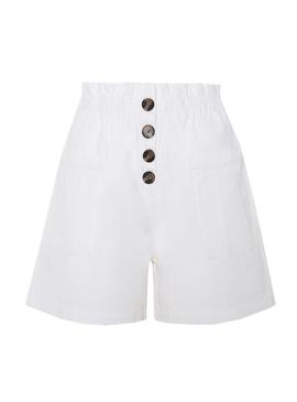 Short Pepe Jeans Nell Branco para Mulher