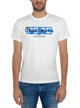 T-Shirt Pepe Jeans Godric Branco para Homem