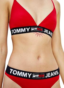 Top Tommy Jeans Triangle Vermelho para Mulher