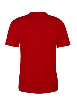 T-Shirt Tommy Jeans Timeless Vermelho para Homem