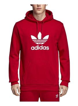 Sweat Adidas Trefoil Hoodie Vermelho para Homem