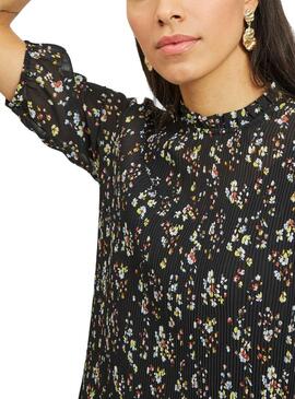 Vestido Vila Viblossoms Preto para Mulher