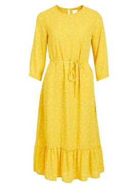 Vestido Vila Vidotties Amarelo para Mulher