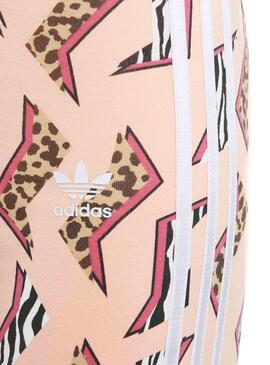 Leggings Adidas Allover Print Rosa Claro para Menina