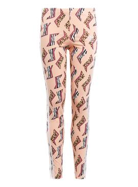 Leggings Adidas Allover Print Rosa Claro para Menina