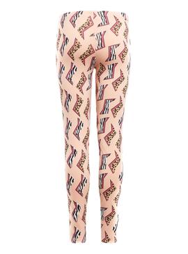 Leggings Adidas Allover Print Rosa Claro para Menina
