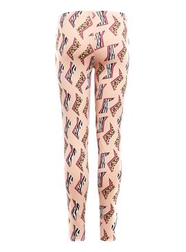 Leggings Adidas Allover Print Rosa Claro para Menina