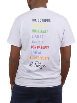 T-Shirt El Pulpo Octopus Branco para Homem
