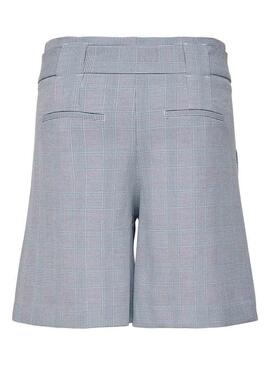 Short Only Raya Check Cinza Mulher