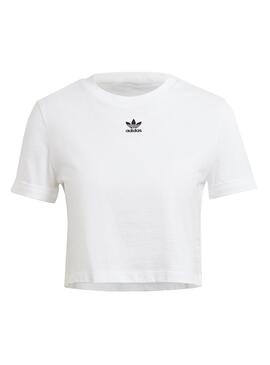 T-Shirt Adidas Crop Top Branco para Mulher