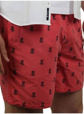 Swimsuit El Pulpo Print All-Over Delavé Vermelho Homem