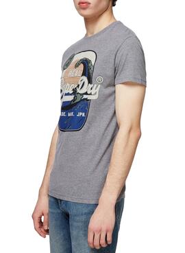 T-Shirt Superdry Itago Cinza para Homem
