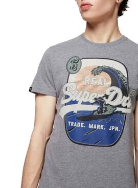 T-Shirt Superdry Itago Cinza para Homem