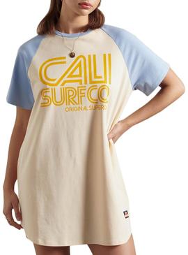 Vestido Superdry Cali Supf Amarelo para Mulher