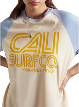 Vestido Superdry Cali Supf Amarelo para Mulher