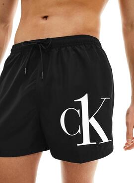 Swimsuit Calvin Klein Short Drawstring Preto Homem
