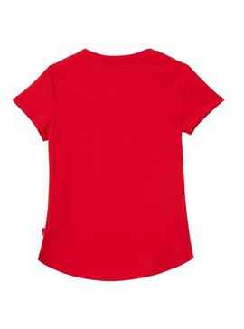 T-Shirt Levis Marble Vermelho para Menina