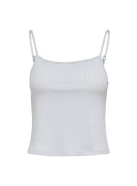 Top Only Larra Cropped Singlet Branco para Mulher