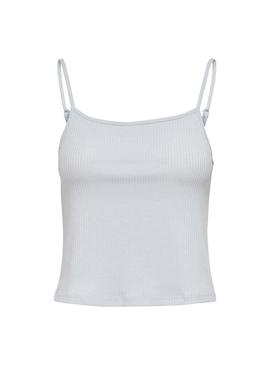 Top Only Larra Cropped Singlet Branco para Mulher