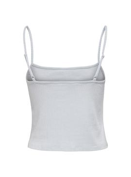 Top Only Larra Cropped Singlet Branco para Mulher