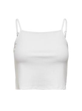 Top Only Larra Cropped Branco para Mulher