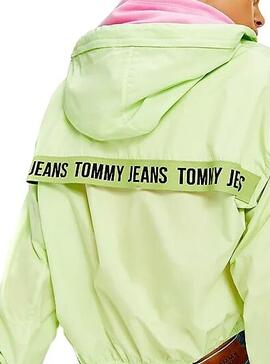 Casaca Tommy Jeans Yoke Verde para Mulher