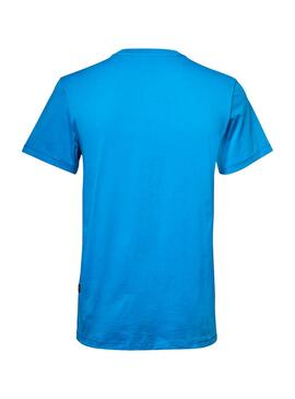 T-Shirt G-Star Flock Hamburger Azul para Homem