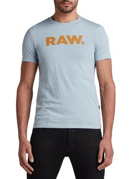 T-Shirt G-Star Raw Compact Azul para Homem