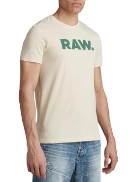 T-Shirt G-Star Raw Compact Amarelo para Homem