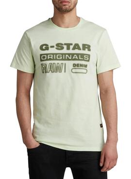 T-Shirt G-Star Originale Verde para Homem