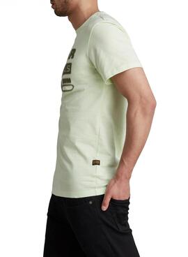 T-Shirt G-Star Originale Verde para Homem