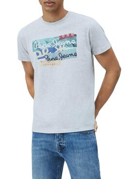 T-Shirt Pepe Jeans Mig Cinza para Homem