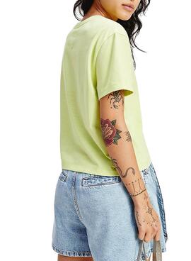 T-Shirt Tommy Jeans Badge Verde para Mulher