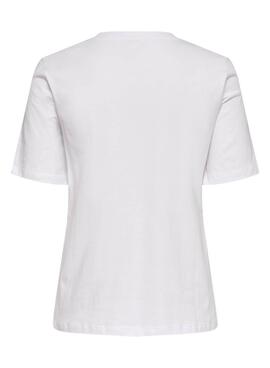 T-Shirt Only Iris Life Branco para Mulher