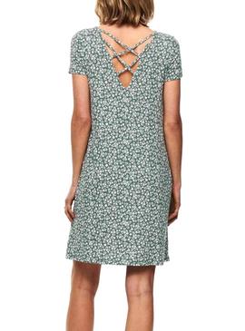 Vestido Only Bera Back Lace Verde para Mulher