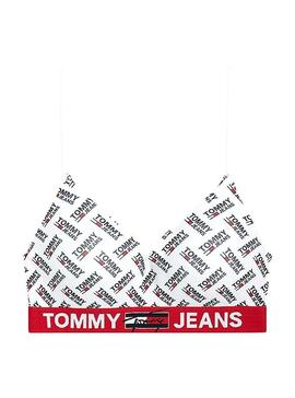 Bralette Tommy Jeans Lift Print Branco para Mulher