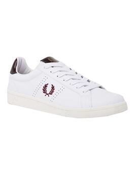 Sapatilhas Fred Perry Leather Branco Homem Mulher