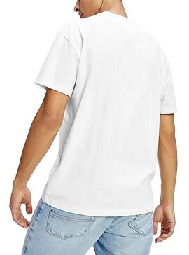 T-Shirt Tommy Jeans Faded Branco para Homem