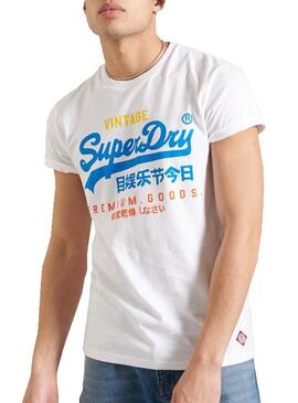 T-Shirt Superdry Basic Logo Branco para Homem