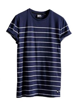 T-Shirt Superdry Bretton Azul Marinho para Homem