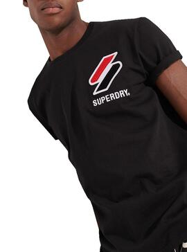 T-Shirt Superdry Sportstyle Preto para Homem