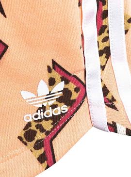 Short Adidas Allover Print Rosa para Menina