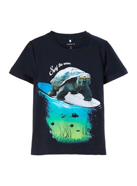 T-Shirt Name It Focean Azul Marinho para Menino